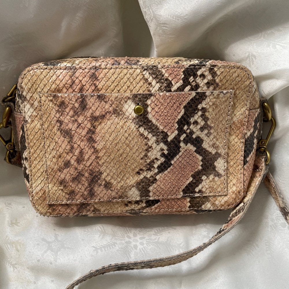 Madewell Snakeskin Transport Camera Bag